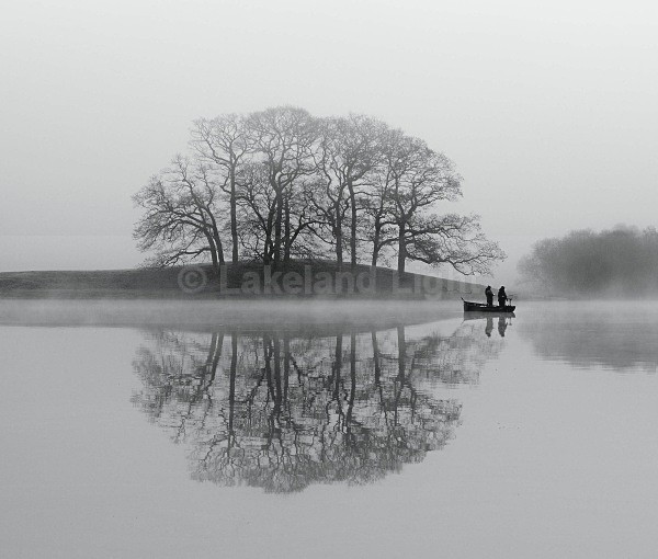 Esthwaite Fishing bw - Monochrome