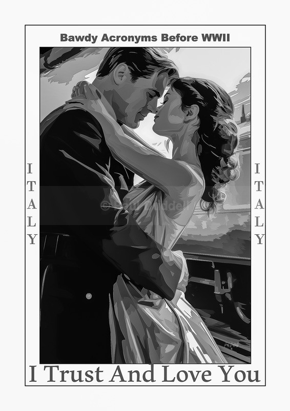 Bawdy Acronyms before WWII Paintings by Paul Duddell, Whispers & Strokes - Artist, Painter, and Photographer