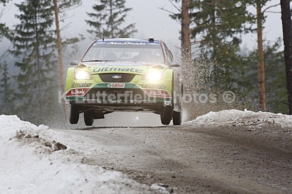 hirvonen on the limit - Swedish Rally 2008