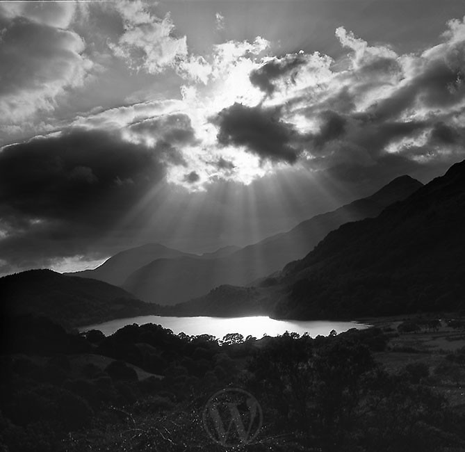 Llyn Gwynant Snowdonia Wales - Monochrome