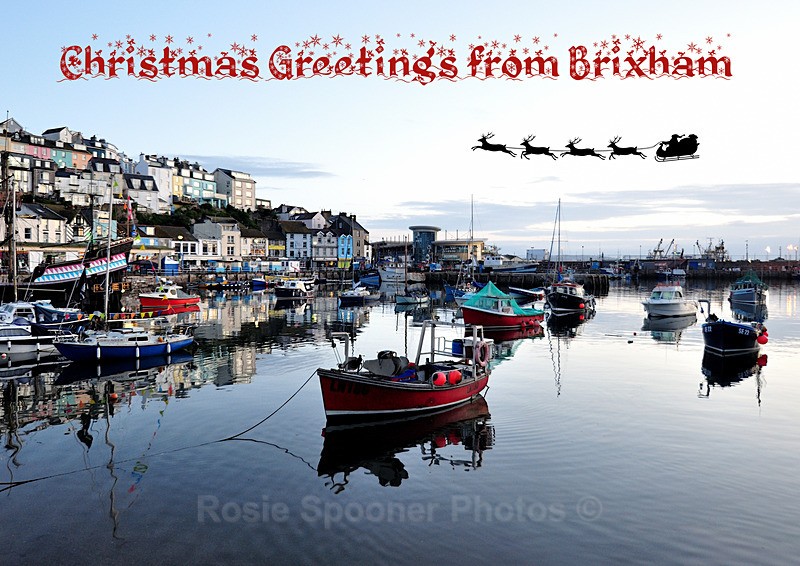 Sold out BX36   - Brixham - Santa - XMAS CARDS  Brixham