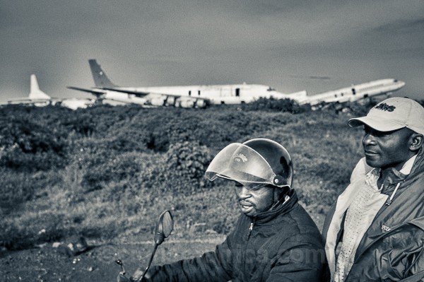 Motorbike, Planes, Goma, DR Congo