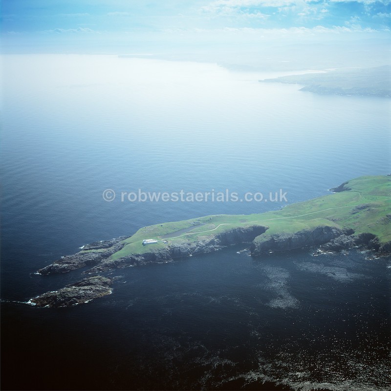 aerial pictures of Scotland north coast coastline at Strathy Point