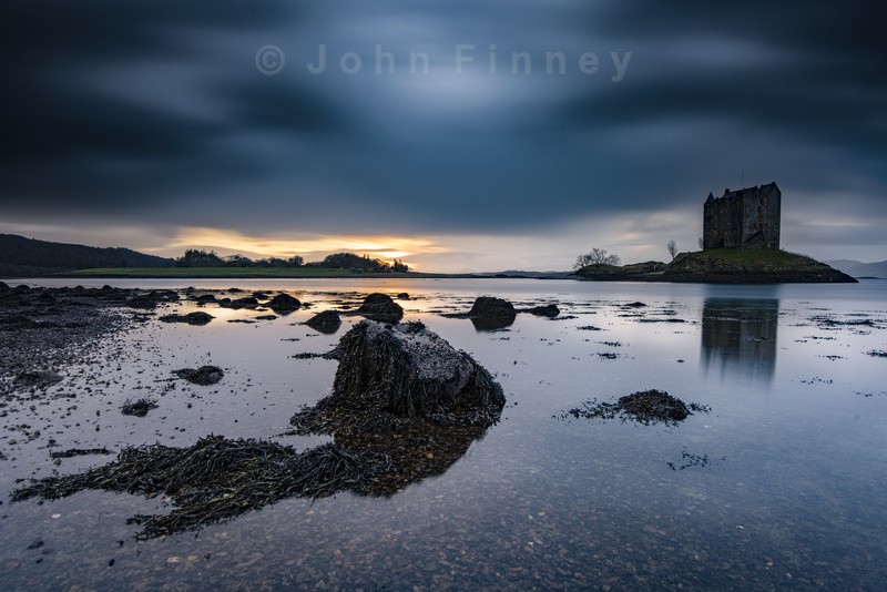 Castle Stalker moody sunset, Scotland - Castles and Fortresses
