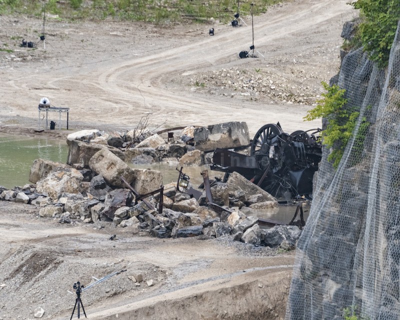 Crash site aftermath - Mission Impossible Train Crash Collection