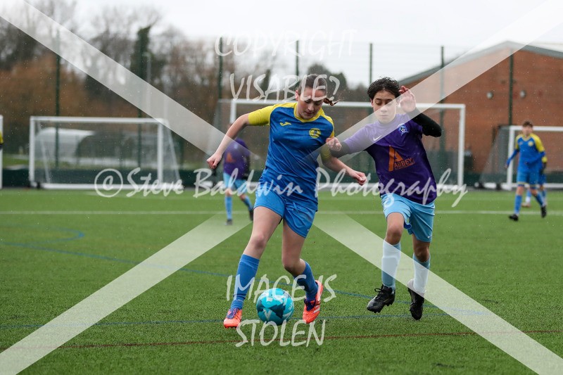 1DX20166 - 2026-02-15 FC Abbey Meads U13 Purple V Royal Wootton Bassett Town Youth U13 Yellow