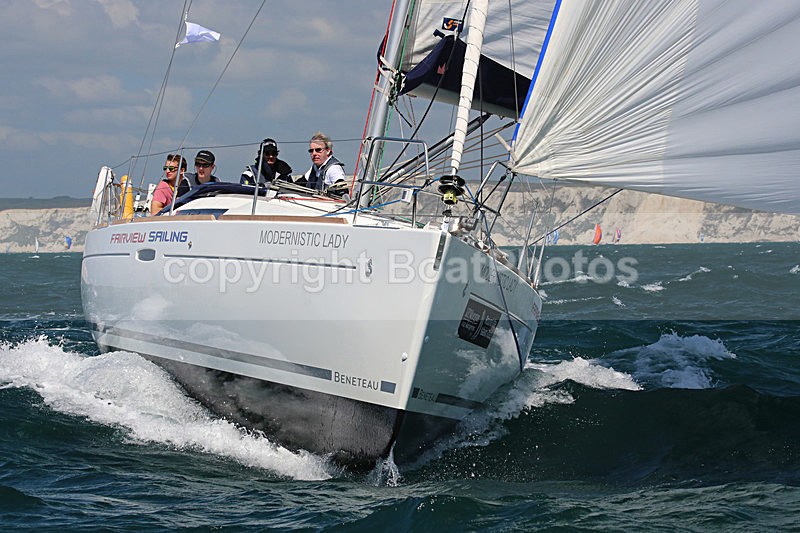 150627 MODERNISTIC LADY GBR2742L - OCEANIS37 WT7A6675_A - ROUND THE ISLAND RACE - SATURDAY 27th JUNE 2015