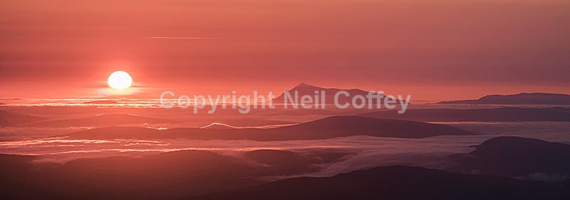 Ben Kilbreck from An Teallach, Wester Ross, Highland - Panoramic format