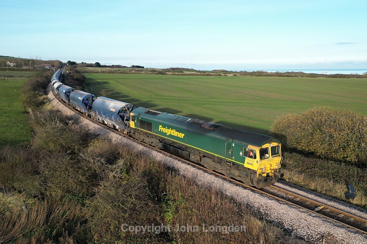 JL - 17.11.23 66512 6F33 Middlesbrough - Boulby, Crag Hall - Teesside (west to east)