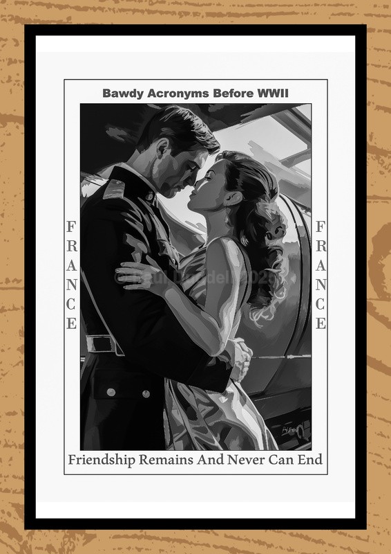 Bawdy Acronyms before WWII Watercolour Paintings by Artist Paul Duddell