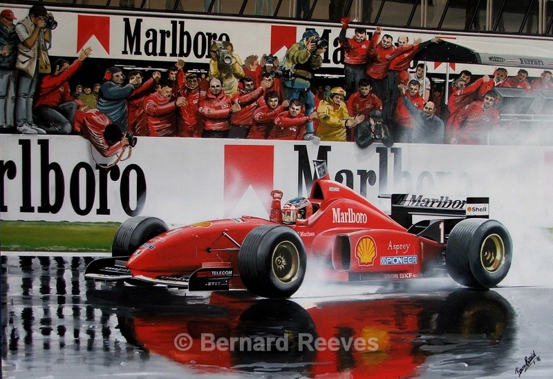 Michael Schumackers first win for Ferrari - Formula 1 cars and drivers