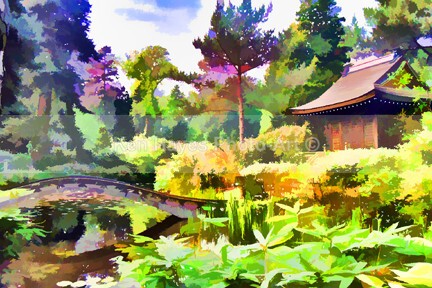 Japanese Garden - Impressionist