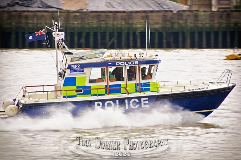 Police Launch on River Thames.  from 'Commercial' Portfolio by Forest of Dean & Wye Valley Photographer Tina Dorner