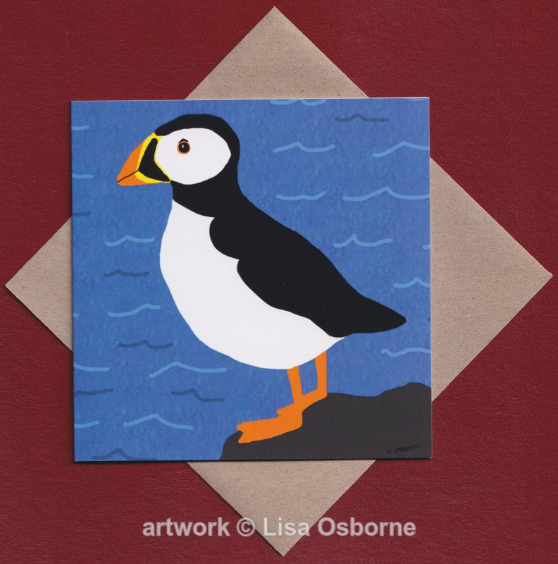 Puffin greetings card - Cards