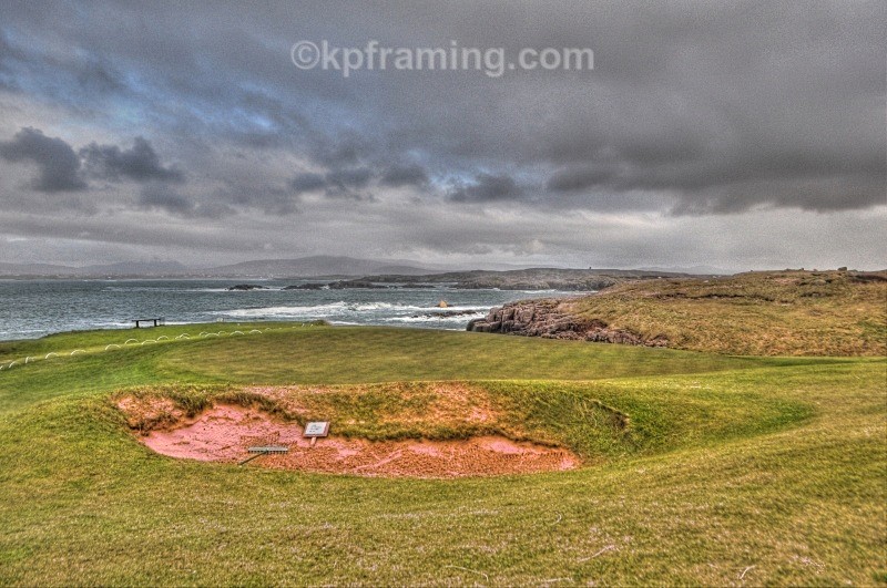 looking down on the 3rd hole curit island golf course - pictures of cruit island golf course caves beaches and owey&Arranmore Island)