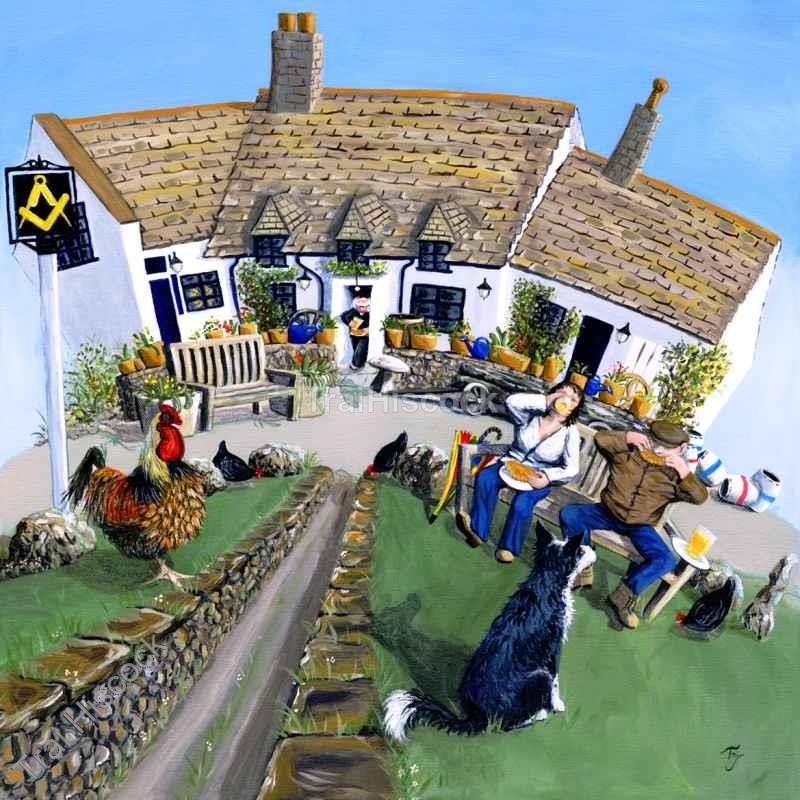 Cider with pasty - The Famous Square and Compass