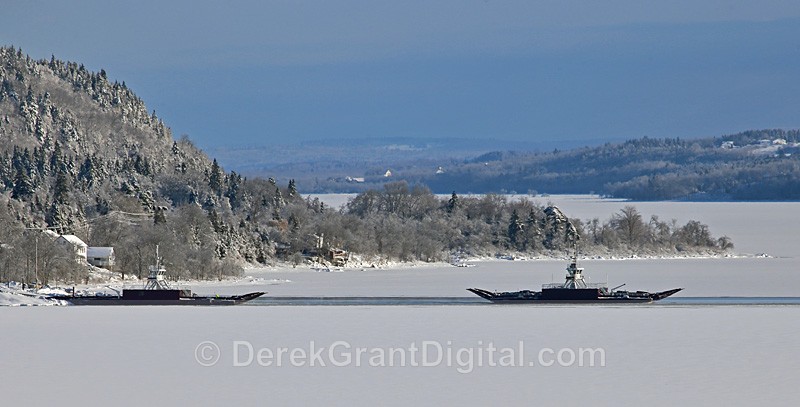 Winter Wonder River - Gondola Point Ferries Reeds Point New Brunswick