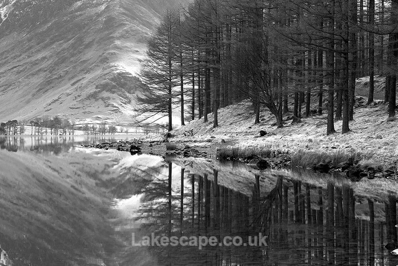 A Winter's Calm, Buttermere B&W - Buttermere