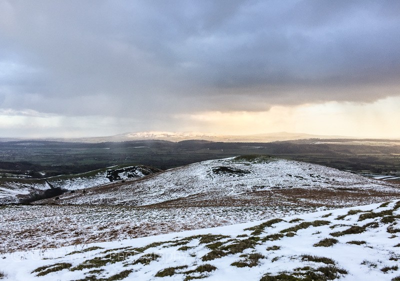 Brown Clee Hills, passing storm on Hope Bowdler Hill - Stretton Hills