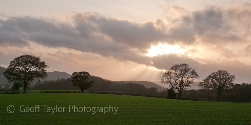 Dusk above Eaton Coppice - Wenlock Edge
