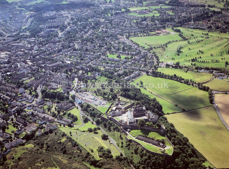 aerial pictures of Scottish cities towns monuments attractions castles of Scotland