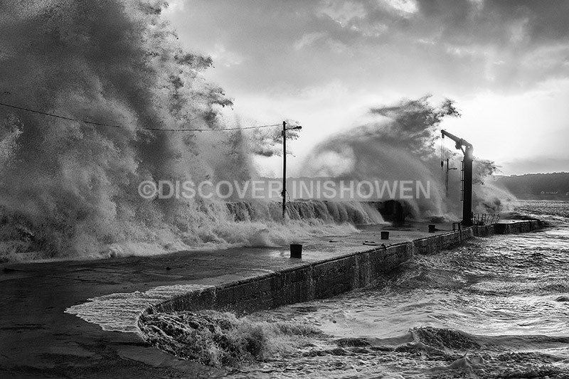 Bunagee Pier, Culdaff - Black Wednesday-Weather Bomb