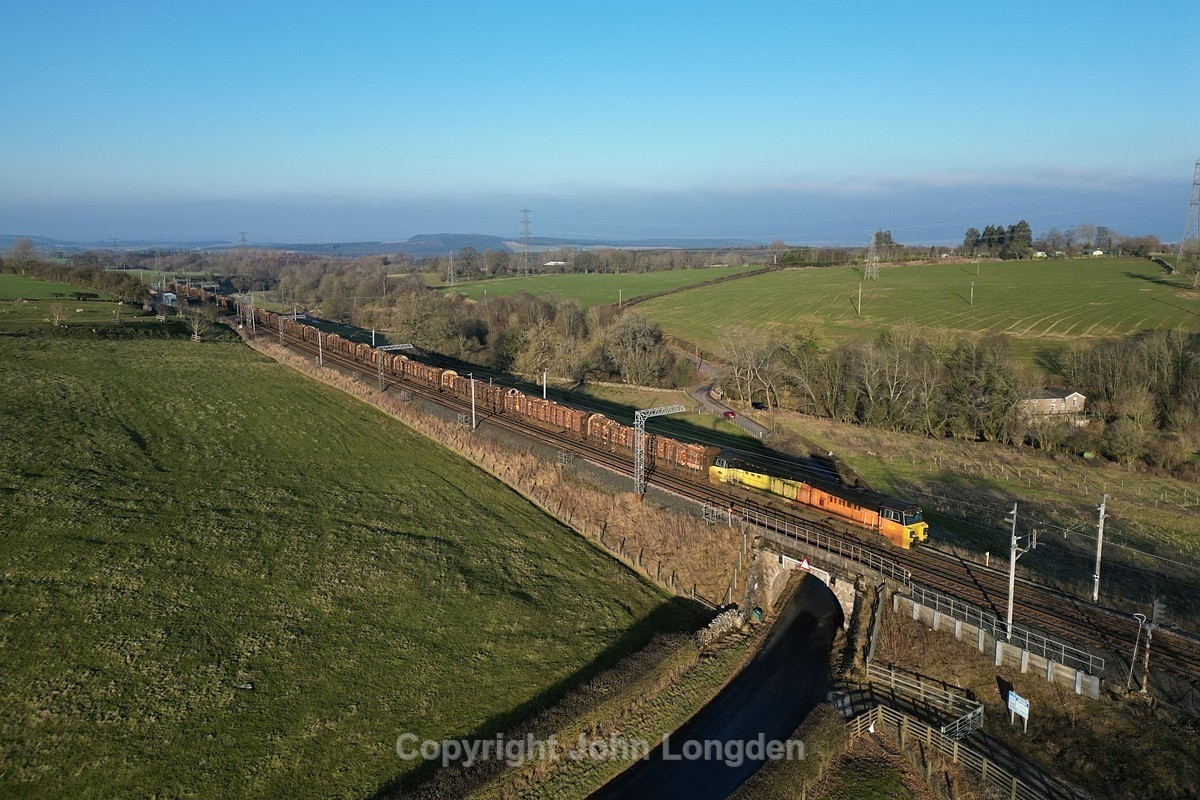JL - 13.2.23 70806 6J37 Carlisle - Chirk, Great Strickland - West Coast Main Line (north to south)