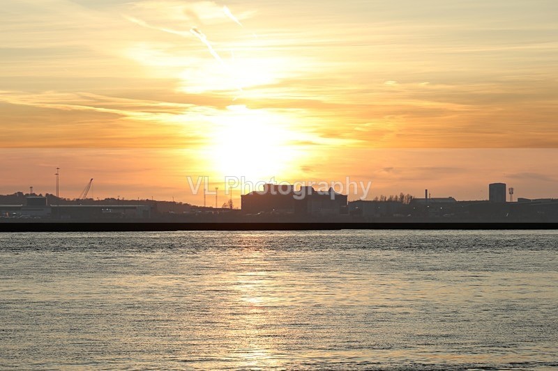Sunset over the Mersey - Liverpool