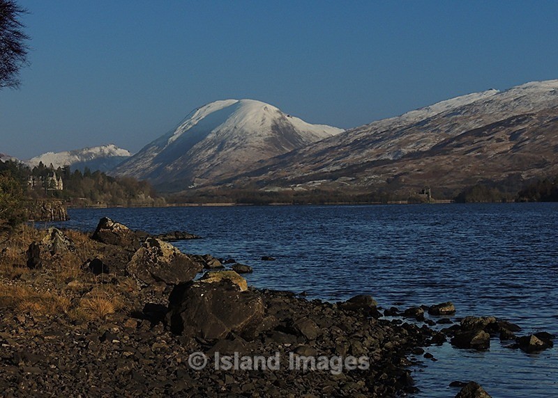 Looking North Up Loch Awe - Snowy Photos in Argyll