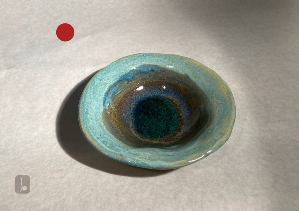 Small bowl blue edge SOLD - To the Edge