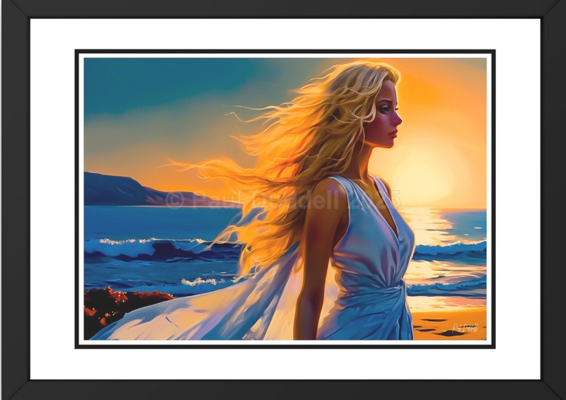 Love on Location, Bride on The Beach Paintings by Paul Duddell, Whispers & Strokes - Artist, Painter, and Photographer