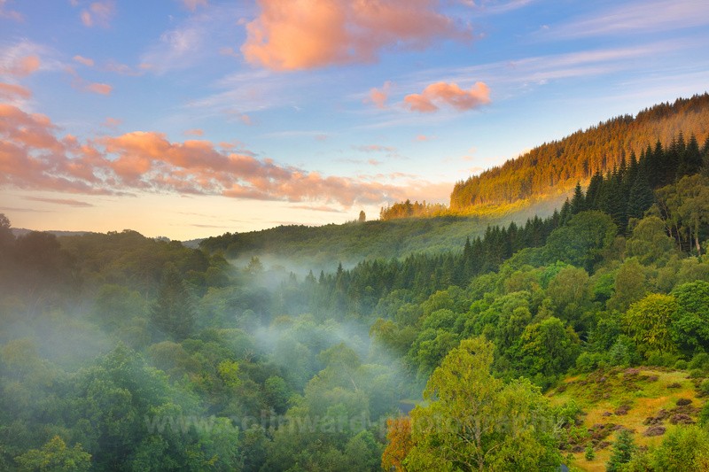 Mist over Glen Finglas, Trossachs.     ref0170 - Scotland