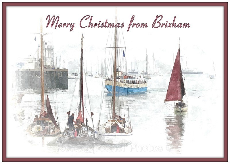 Sold out BX12  Heritage Boats at Brixham - XMAS CARDS  Brixham