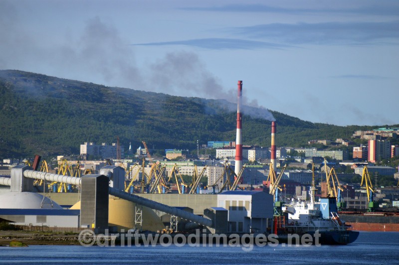 Murmansk harbour chimneys   - Murmansk, Russia