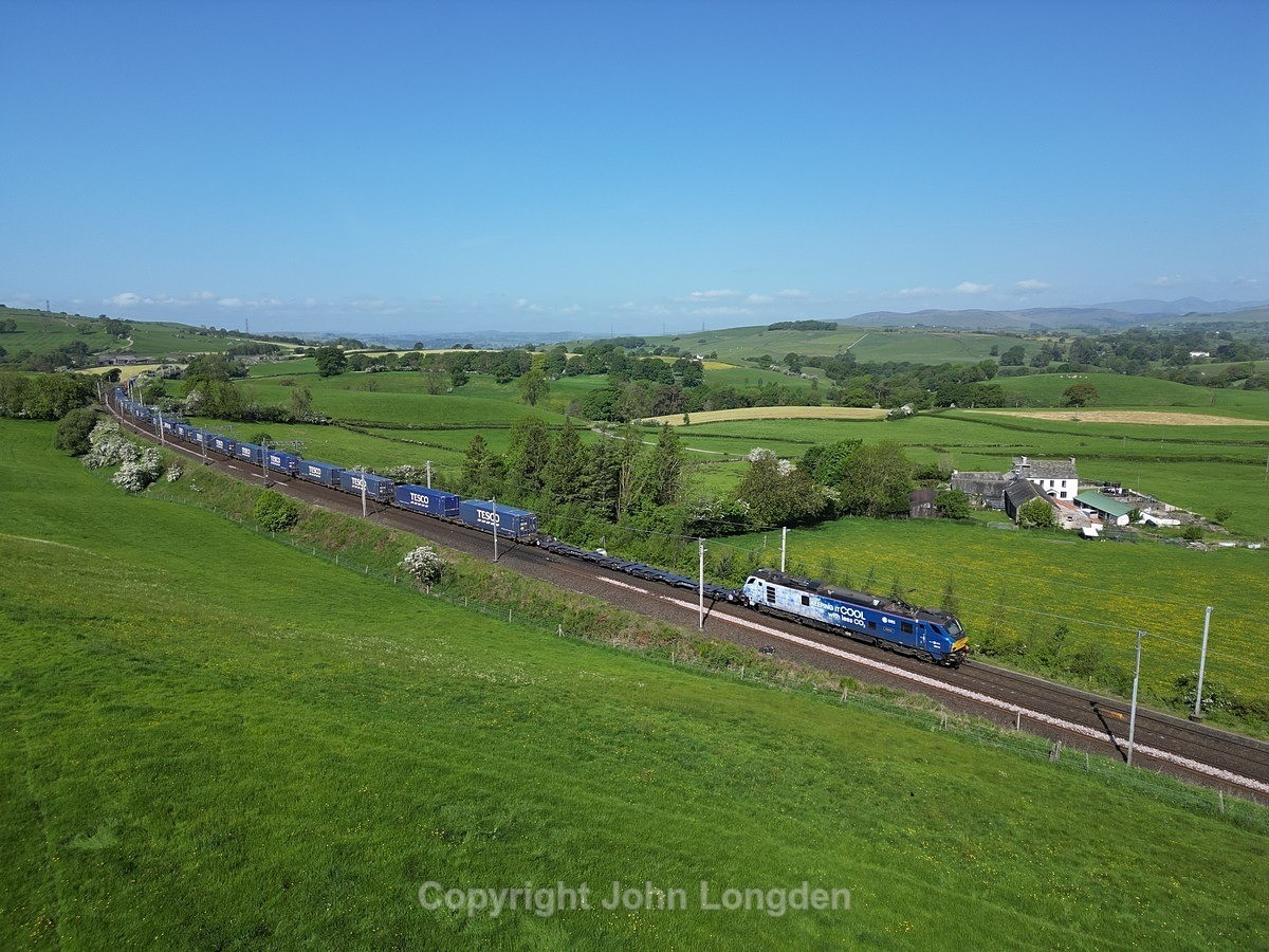 JL - 26.5.23 88010 4S43 Daventry - Mossend, Thatchmoor Head - West Coast Main Line (north to south)