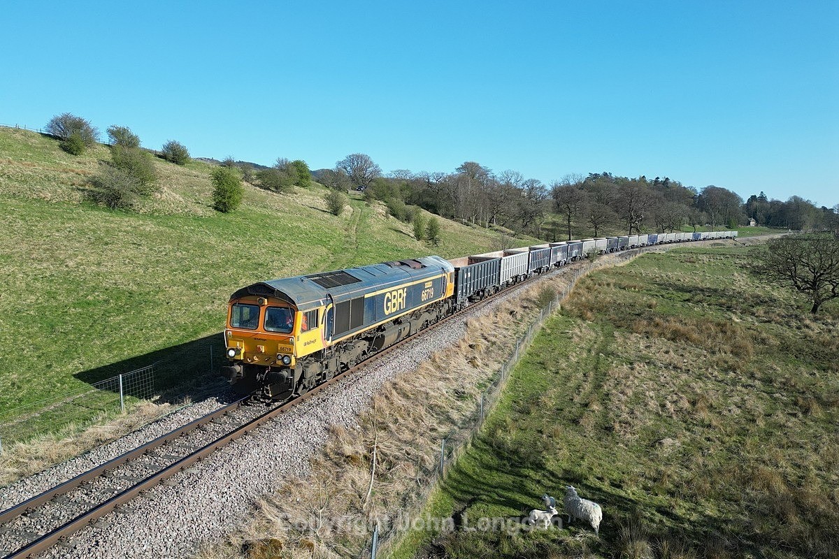 JL - 10.4.25 66719 6E87 Wellingborough - Rylstone, Nr Scalehouse - Latest shots