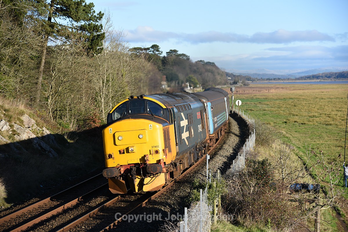 JL - 29.11.17 37402 2C47 10:04 Preston - Barrow, Kents Bank - Cumbrian Coast (north to south)