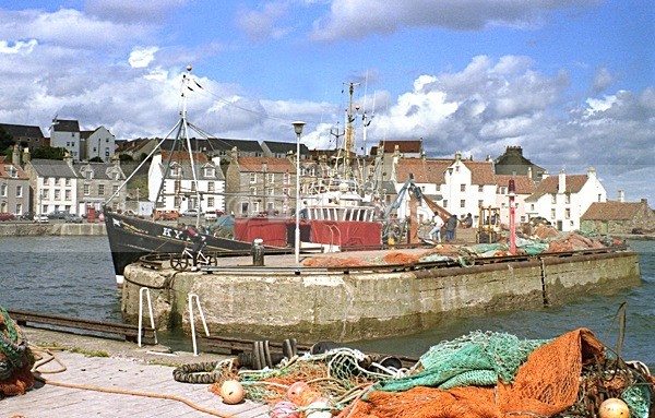 Anstruther Town Harbour Trawler - Land and Sea