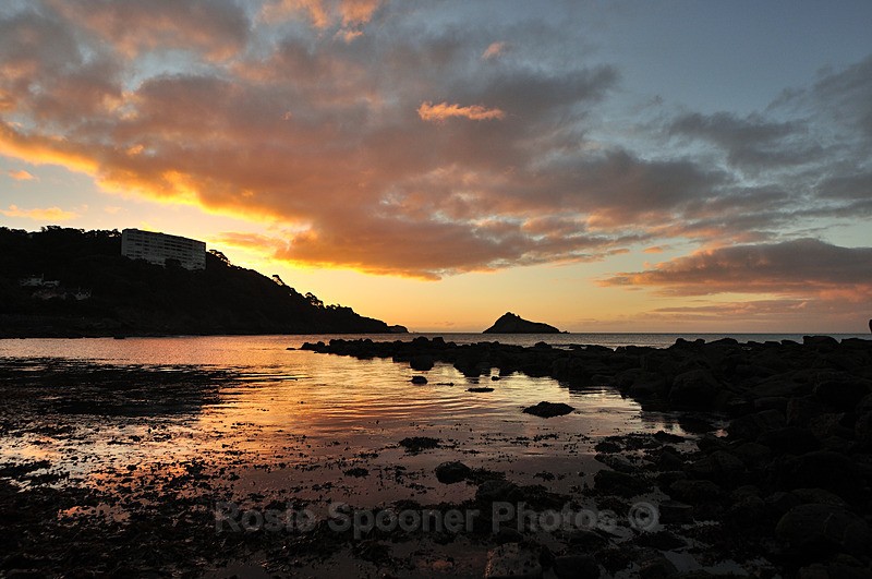 Sunrise Meadfoot Beach looking towards Thatcher Rock - Meadfoot Beach Torquay