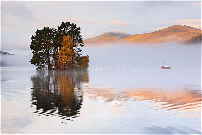 Loch Tay Trees  Boat - Photographs of Scotland