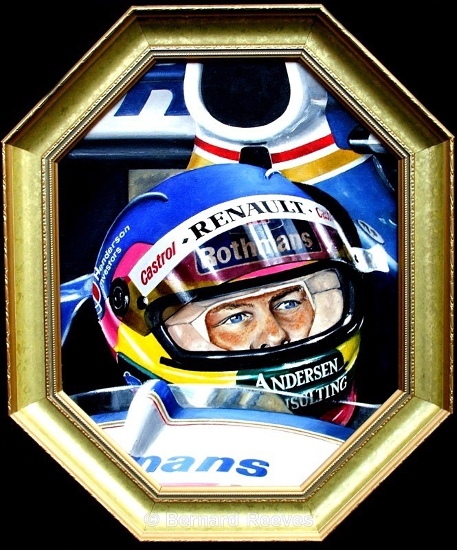 Jacques Villeneuve Portrait (framed) - Formula 1 cars and drivers