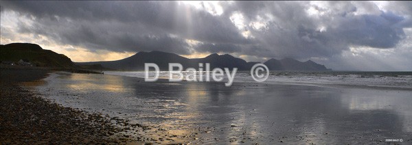 landscape of Dinas Dinlle Beach