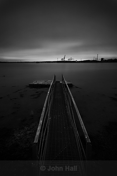 Fine Art Monochrome, Pathway To The Light, Monkstown, Cork Harbour, Ireland.