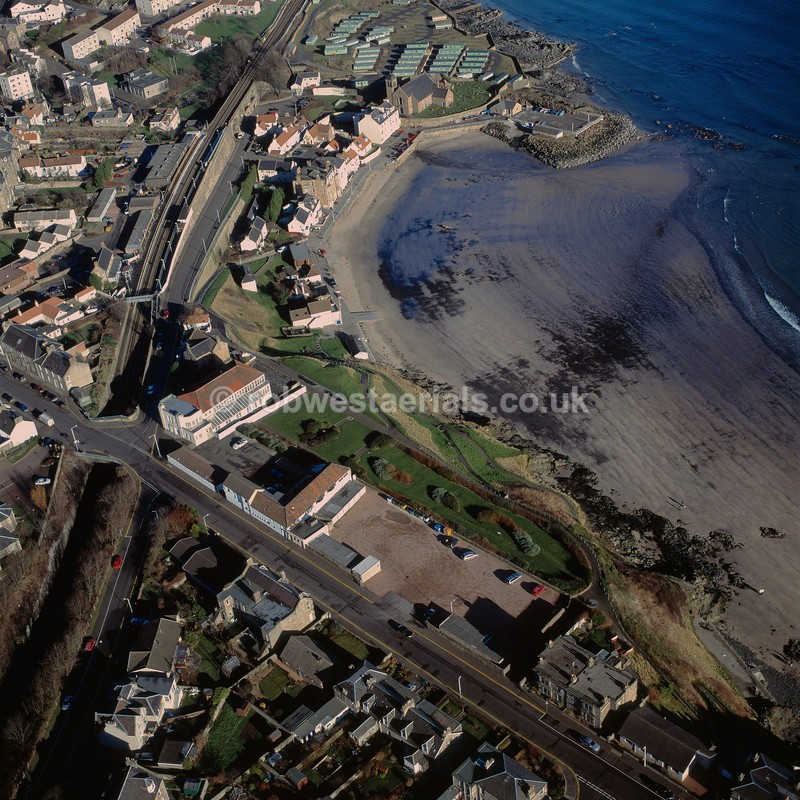 aerial pictures of Scottish east coast coastal towns villages tourist attractions of Scotland