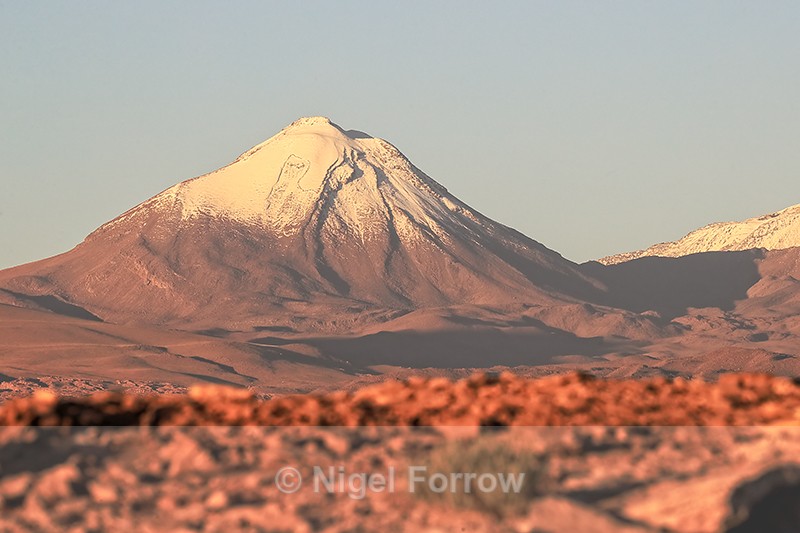 Sairecabur Volcano late afternoon, viewed from San Pedro de Atacama - Chile