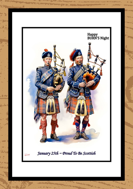 Burn's Night Watercolour Paintings - Heritage & Hearth by Artist Paul Duddell