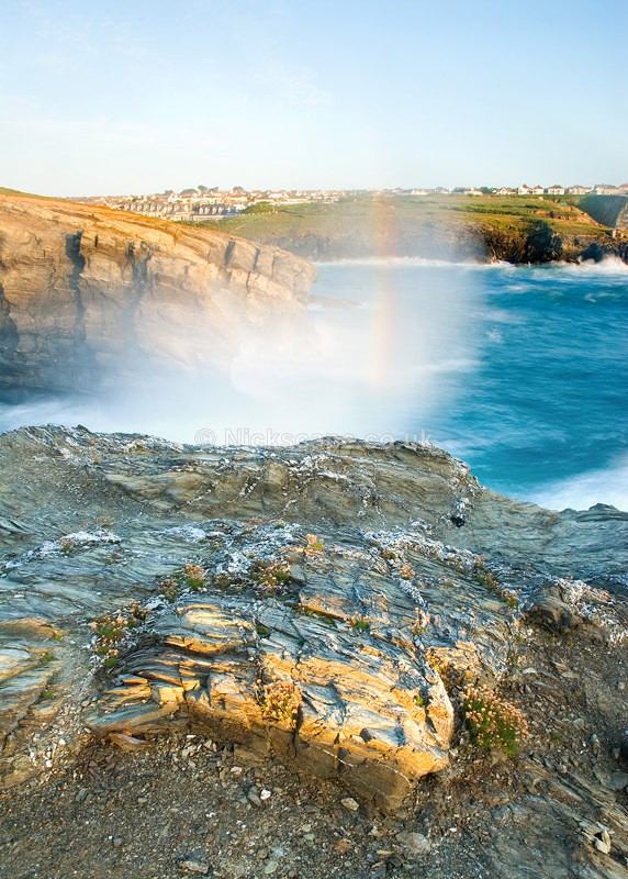 Rainbow at Trevelgue Head | Newquay Coastal Photography by Nick Cockman