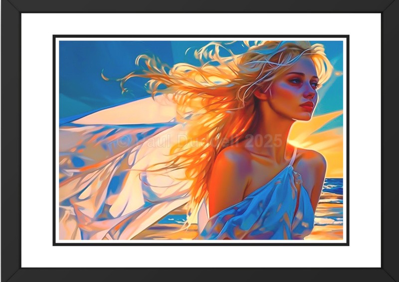 Love on Location, Bride on The Beach Paintings by Paul Duddell, Whispers & Strokes - Artist, Painter, and Photographer