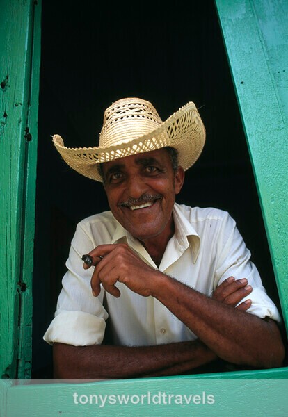 Trinidad Cuba Smiling Manwith  a cigar Trinidad Cuba  - Smiling faces of the World