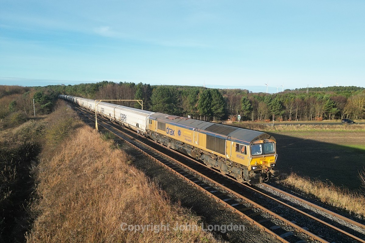 JL - 14.12.24 66301 6N86 Tyne Dock CT - Lynemouth, Woodhorn - Latest shots
